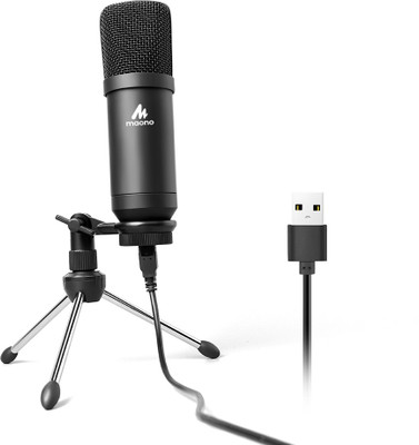 MAONO AU-A04TR USB Condenser Cardioid Microphone Kit With Tripod For Podcast, PC, Gaming, Recording, YouTube, Vlogging Microphone For Rs. 2496 @ 45% off