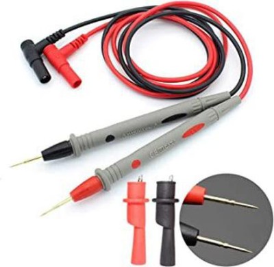Republic 1000 Volt 20 Amp Universal Multimeter Lead Probes Plug Test Cable Wire Pen Thin Tip Needle for Multi Meter, Clamp Meter, Volt Meter, Electronic Work with Ultra Fine Imported High Quality Super Softer Anti freezing Silicon Probe Digital Multimeter(2000 Counts)