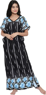 Zionity Women Nighty(Multicolor)