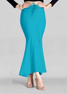 SCUBE DESIGNS Flared Saree Shapewear Light Blue (XL) Lycra Blend