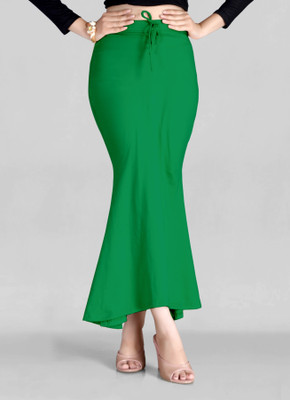 DRESQUE STORE Flared Saree Shapewear Green (M) Lycra Blend Petticoat(M)