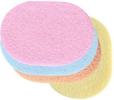 APPETINA 4 Pcs Soft Facial Bath Sponge Cleansing Face Makeup Wash Pad Cleaning Sponge Puff Exfoliator Scrub
