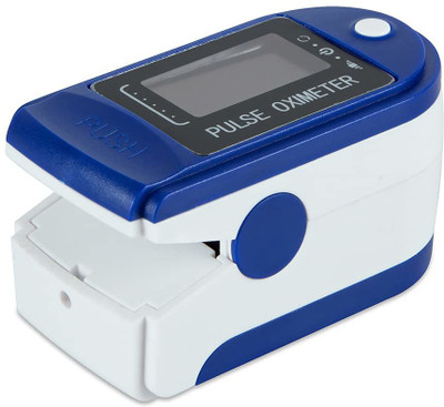 Festive Blessings Digital Finger Pulse Oximeter Spo2h Blood Oxygen Monitor Pulse Oximeter(Blue, White)
