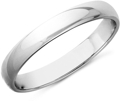 Parnika High Polish Regular Wear Band Design Unisex Pure 92.5 Sterling Silver Ring