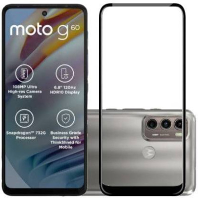 CLASIKCART Edge To Edge Tempered Glass for moto G60(Pack of 1)