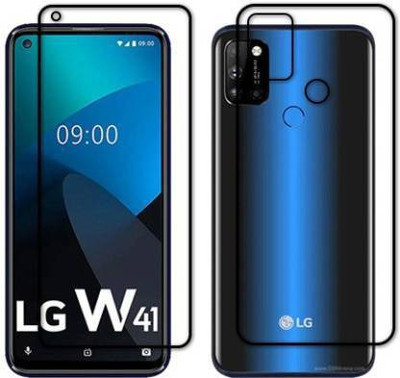 PR SMART Front and Back Tempered Glass for LG W41(Pack of 2)