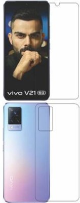 SOLIVAGANT Front and Back Tempered Glass for Vivo V21(Pack of 2)