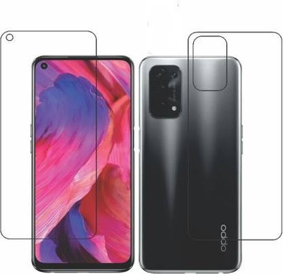 SOLIVAGANT Front and Back Tempered Glass for Oppo A74(Pack of 2)