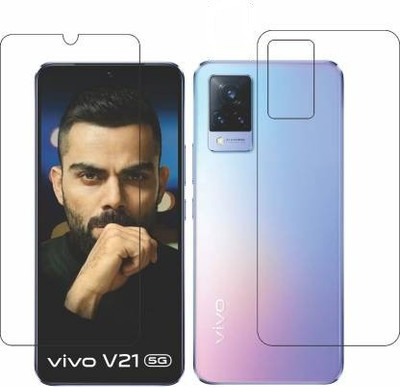 PR SMART Front and Back Tempered Glass for Vivo V21(Pack of 2)
