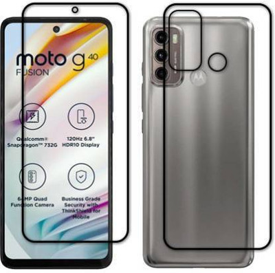 SOLIVAGANT Front and Back Tempered Glass for Motorola Moto G40(Pack of 2)