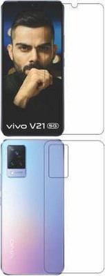 PR SMART Front and Back Tempered Glass for Vivo V21(Pack of 2)