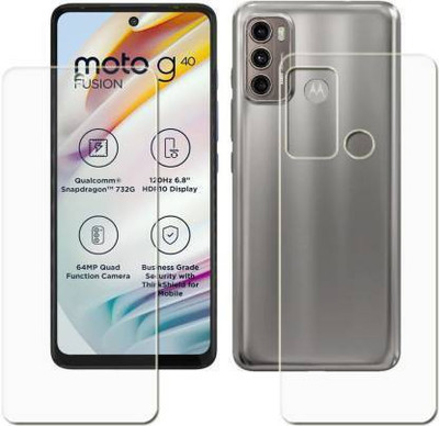 SOLIVAGANT Front and Back Tempered Glass for Motorola Moto G40(Pack of 2)