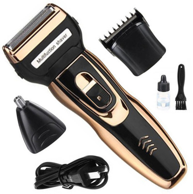 QTX Rechargeable 3in1 Detachable Professional Men Trimmer 60 min  Runtime 1 Length Settings(Multicolor)