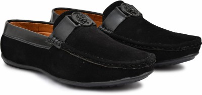 MOULY Loafers For Men(Black , 7)