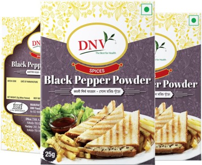 DNV Natural Black Pepper Powder Kali Mirch 25gm, Pack of 3(3 x 25 g)