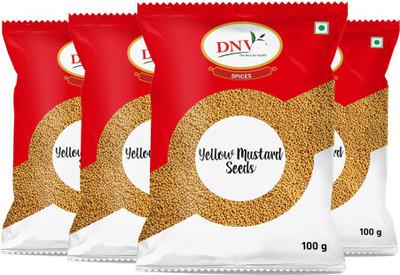DNV Whole Yellow Mustard Seed PILI Sarson Rai 100gm, Pack of 4(4 x 100 g)