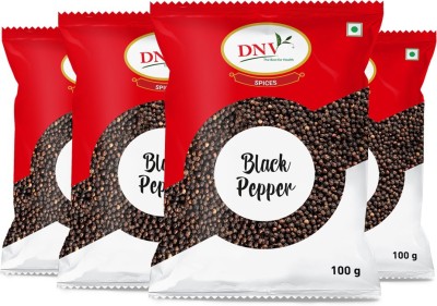 DNV Natural Black Pepper Whole Kali Mirch 100gm, Pack of 4(4 x 100 g)