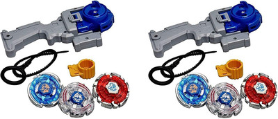 IPW Beyblade 4D 6 in 2 Metal Fighter Fury with Handle Launcher(Multicolor)