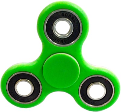 PREMSONS 2 In 1 Hand Spinner 608 Four Bearing Ultra Speed Tri Fidget Spinner(Green, White)