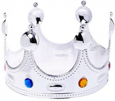 PRIYA PARTY DECORATION Crown(Silver, Pack of 1)
