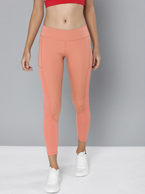 HRX by Hrithik Roshan Solid Women Pink Tights