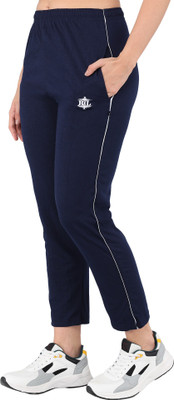 eCools Solid Women Dark Blue Track Pants