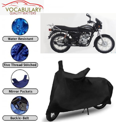 Vocabulary Waterproof Two Wheeler Cover for Bajaj(Boxer BM 150, Black)