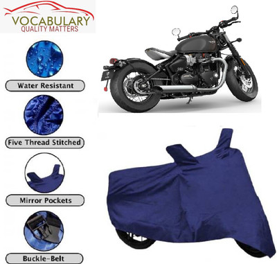 MEGA MARTZZ Waterproof Two Wheeler Cover for Triumph(Bonneville Bobber, Blue)