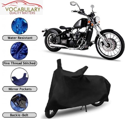 Vocabulary Waterproof Two Wheeler Cover for Royal Enfield(Bobber 350, Black)