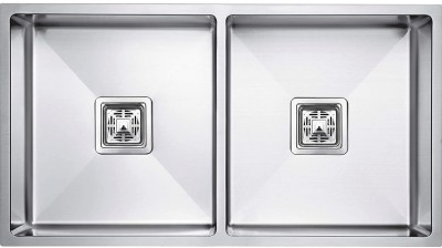 ARQUIN Handmade Stainless Steel Matt Finish Kitchen Sink-Double Bowl-45x20x10 Vessel Sink(Matt Finish)