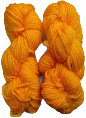 RCB Motu Thick Chunky Wool Hand Knitting Yarn (Yellow) (Hanks-600gms) Shade No-8