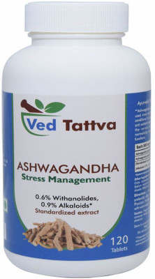 Ved Tattva Ashwagandha Tablets - Natural & Pure, Immunity Booster - 120 Tablets (Pack of 2)(Pack of 2, 120 Tablets)