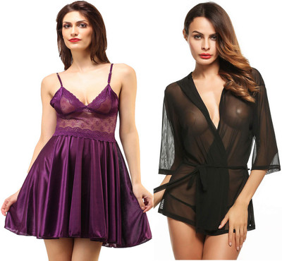 ROWENA Self Design Babydoll