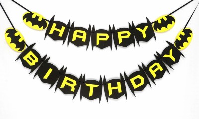 Seyal Batman Happy Birthday Banner Banner(12 ft, Pack of 1)