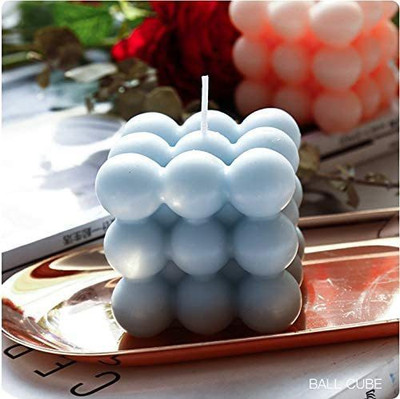 SAPI'S Smooth Scented Designer Bubble Candles Pack 1 Candle(Blue, Pack of 1)