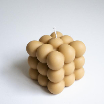 SAPI'S Smooth Scented Designer Bubble Candles Pack 1 Candle(Yellow, Pack of 1)