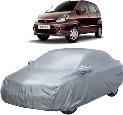 UK Blue Car Cover For Maruti Suzuki Zen Estilo (With Mirror Pockets)(Silver, For 2009, 2010, 2011, 2012, 2013, 2014 Models)