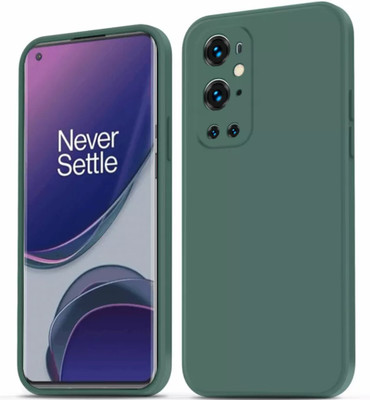 MobiTussion Back Cover for Oneplus 9 Pro(Green, Flexible, Silicon)
