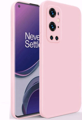 MobiTussion Back Cover for Oneplus 9 Pro(Pink, Flexible, Silicon)