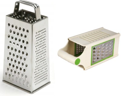 chapo Stainless Steel 4 in 1 Slicer and Grater (pack of-2) Vegetable & Fruit Grater(2)