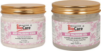 BEAUCODE BioCare Body Polishing Face and Body Gel and Scrub Pack of-2 (500g)(2 Items in the set)