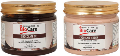 BEAUCODE BioCare Chocolate Face and Body Gel and Cream Pack of-2 (500g)(2 Items in the set)