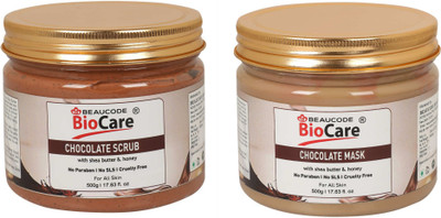 BEAUCODE BioCare Chocolate Face and Body Mask and Scrub Pack of-2 (500g)(2 Items in the set)