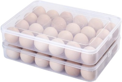 WOLBLIX Plastic Egg Container  - 2 dozen(Pack of 2, Clear)