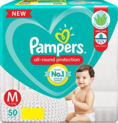 Pampers Pampers_Diaper Pants Lotion with Aloe Vera - M (50 Pieces) - M(50 Pieces)