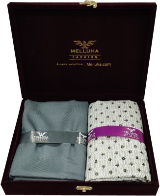 Melluha Fashion Cotton Blend Geometric Print Shirt & Trouser Fabric