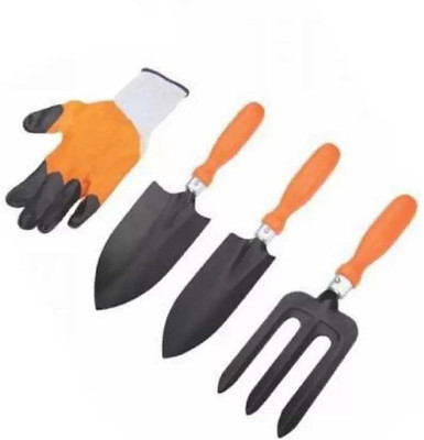 IAGT Gardening Tools Set with Cultivator Khurpi Khurpa & Gloves Combo Garden Tool Kit Garden Tool Kit(4 Tools)