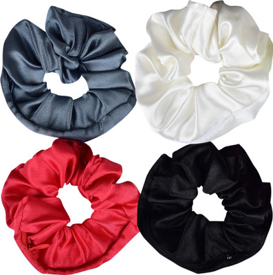 NNR SATIN SILK ZIPPER SCRUNCHIES-17_4 Rubber Band(Multicolor)