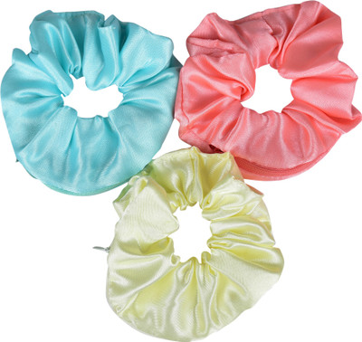 NNR SATIN SILK ZIPPER SCRUNCHIES-5_3 Rubber Band(Multicolor)