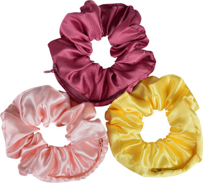 NNR SATIN SILK ZIPPER SCRUNCHIES-8_3 Rubber Band(Multicolor)